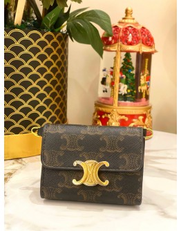 (LIKE NEW) CELINE TRIOMPHE CANVAS TEEN TRIOMPHE BAG -FULL SET-