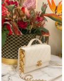 (LIKE NEW) 2023 CHANEL HANDLE FLAP CHAIN BAG MICROCHIP 