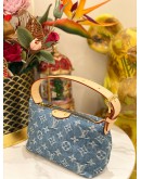 (UNWORN) LOUIS VUITTON MONOGRAM DENIM HILLS POCHETTE 