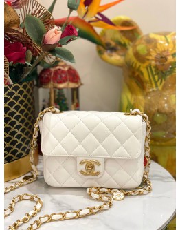 (LIKE NEW) CHANEL CLASSIC MINI FLAP GOLD HARDWARE CHAIN 
