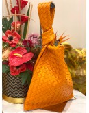 BOTTEGA VENETA TWIST KNOT WOVEN LEATHER BAG