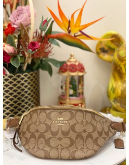 (BRAND NEW) COACH SIGNATURE BROWN BELT WAIST BAG