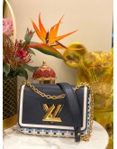 (LIKE NEW) LOUIS VUITTON TWIST GUINGUETTE MM INDIGO BLUE BAG 