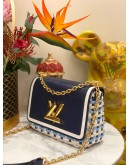 (LIKE NEW) LOUIS VUITTON TWIST GUINGUETTE MM INDIGO BLUE BAG 