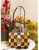 (LIKE NEW) LOUIS VUITTON TWIST MM DAMIER CHECK MONOGRAM LEATHER SHOULDER BAG 