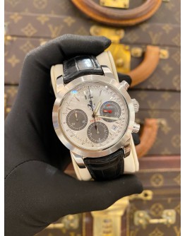 (LIKE NEW) 2005 GIRARD-PERREGAUX FERRARI CHRONOGRAPH LIMITED EDITION TO 2000 PIECES REF 8028 WHITE DIAL 40MM AUTOMATIC WATCH -FULL SET-