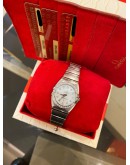 2013 OMEGA CONSTELLATION DOUBLE EAGLE REF 1589.75.00 WHITE DIAMOND MOTHER OF PEARL DIAL 24MM QUARTZ WATCH -FULL SET-