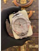 (LIKE NEW) 2010 ROLEX YACHT-MASTER DATE REF 16622 SILVER DIAL 40MM AUTOMATIC WATCH