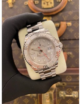 (LIKE NEW) 2010 ROLEX YACHT-MASTER DATE REF 16622 SILVER DIAL 40MM AUTOMATIC WATCH