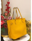 (LIKE NEW) LOUIS VUITTON NEVERFULL MM TOTE BAG IN YELLOW EPI LEATHER