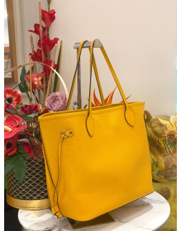 (LIKE NEW) LOUIS VUITTON NEVERFULL MM TOTE BAG IN YELLOW EPI LEATHER