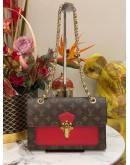 2016 LOUIS VUITTON CHERRY VICTOIRE MONOGRAM CANVAS WITH RED CALFSKIN LEATHER CHAIN BAG