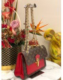 2016 LOUIS VUITTON CHERRY VICTOIRE MONOGRAM CANVAS WITH RED CALFSKIN LEATHER CHAIN BAG