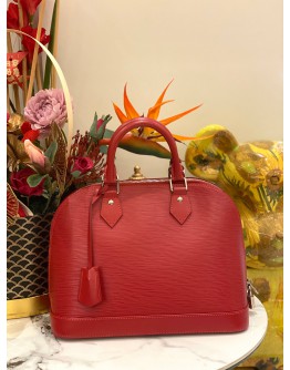 (LIKE NEW) LOUIS VUITTON ALMA MM EPI LEATHER IN RED