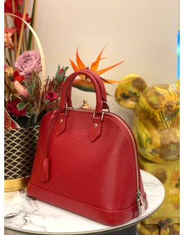 (LIKE NEW) LOUIS VUITTON ALMA MM EPI LEATHER IN RED