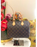 LOUIS VUITTON SPEEDY 25 BROWN MONOGRAM CANVAS HANDLE BAG WITH ADJUSTABLE STRAP  