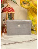 (LIKE NEW) TOD'S CROCODILE EMBOSSED CROSSBODY CHAIN BAG 