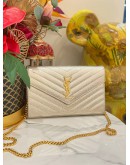 YSL SAINT LAURENT KATE MEDIUM FLAP BAG IN SILVER GOLD METALLIC LEATHER