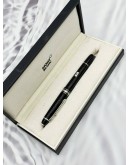 MONTBLANC MEISTERSTUCK CLASSIQUE FOUNTAIN PEN M NIB IN BLACK RESIN WITH 14K 585 GOLD NIB AND PLATINUM-COATED TRIMS