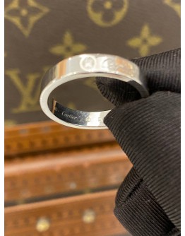 (LIKE NEW) 2020 CARTIER LOVE RING SIZE 60 IN 18K 750 WHITE GOLD WITH DIAMOND -FULL SET-