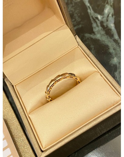 (LIKE NEW) 2021 BVLGARI SERPENTI VIPER RING SIZE 60 IN 18K 750 ROSE GOLD -FULL SET-