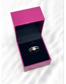 HABIB DUAL BAND HALO DIAMOND RING IN 375 WHITE GOLD 
