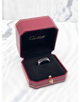 (LIKE NEW) CARTIER MAILLON PANTHÈRE RING IN 18K 750 WHITE GOLD SIZE 62