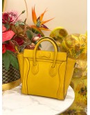 (LIKE NEW) CELINE LUGGAGE NANO TOTE BAG IN SILVER HARDWARE 