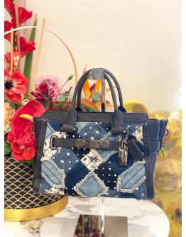 (LIKE NEW) COACH SWAGGER 27 CANYON QUILT DENIM HANDBAG