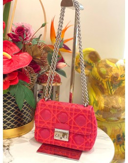 CHRISTIAN DIOR CANNAGE CHAIN SMALL SHOULDER BAG 