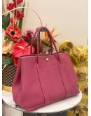 (LIKE NEW) 2013 HERMES GARDEN PARTY 36 SHOULDER BAG IN ROSE POURPRE NEGONDA LEATHER 