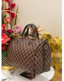 (LIKE NEW) LOUIS VUITTON SPEEDY 30 DAMIER EBENE CANVAS HANDLE BAG WITH STRAP 