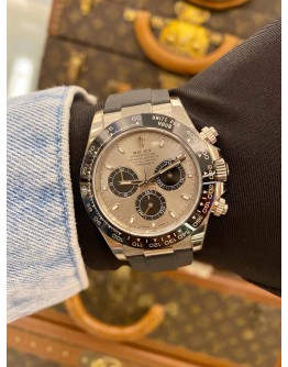 (UNUSED) YEAR 2023 ROLEX DAYTONA COSMOGRAPH 18K 750 WHITE GOLD REF 116519LN GREY DIAL 40MM WATCH 
