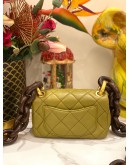 (LIKE NEW) CHANEL MINI FLAP BAG IN OLIVE GREEN