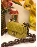 (LIKE NEW) CHANEL MINI FLAP BAG IN OLIVE GREEN