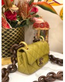 (LIKE NEW) CHANEL MINI FLAP BAG IN OLIVE GREEN