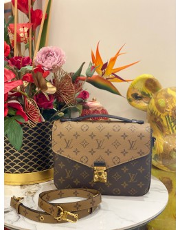 (LIKE NEW) MICROCHIP LOUIS VUITTON METIS POCHETTE MONOGRAM REVERSE 