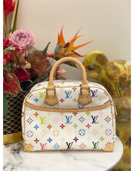 (LIKE NEW) LOUIS VUITTON TAKASHI MURAKAMI TROUVILLE MONOGRAM MULTICOLOUR TOTE BAG 