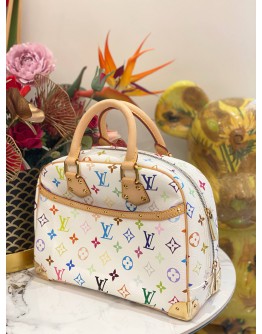 (LIKE NEW) LOUIS VUITTON TAKASHI MURAKAMI TROUVILLE MONOGRAM MULTICOLOUR TOTE BAG 