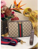 (LIKE NEW) GUCCI GG SUPREME CANVAS OPHIDIA CLUTCH / CROSSBODY BAG 