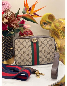 (LIKE NEW) GUCCI GG SUPREME CANVAS OPHIDIA CLUTCH / CROSSBODY BAG 