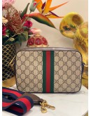 (LIKE NEW) GUCCI GG SUPREME CANVAS OPHIDIA CLUTCH / CROSSBODY BAG 