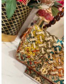 (LIKE NEW) BURBERRY FABRIC MONOGRAM QUILTED TB RESIN CHAIN LOLA BAG MULTICOLOR 