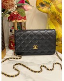 (LIKE NEW) CHANEL WOC WALLET ON CHAIN BLACK CAVIAR LEATHER GOLD HARDWARE