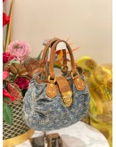 LOUIS VUITTON MONOGRAM DENIM MINI PLEATY HANDBAG 