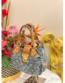 LOUIS VUITTON MONOGRAM DENIM MINI PLEATY HANDBAG 