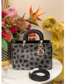 (LIKE NEW) CHRISTIAN DIOR WOOL SEQUIN LEOPARD LADY DIOR BAG 