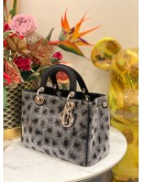 (LIKE NEW) CHRISTIAN DIOR WOOL SEQUIN LEOPARD LADY DIOR BAG 