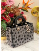 (LIKE NEW) CHRISTIAN DIOR WOOL SEQUIN LEOPARD LADY DIOR BAG 
