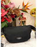 VALENTINO VLTN BELT BAG BLACK LEATHER NYLON 